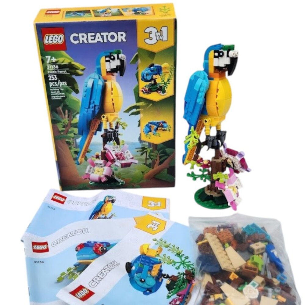 Lego Creator 3in1 Exotic Parrot Macaw Fish Frog Lego Set CHRISTMAS Gift